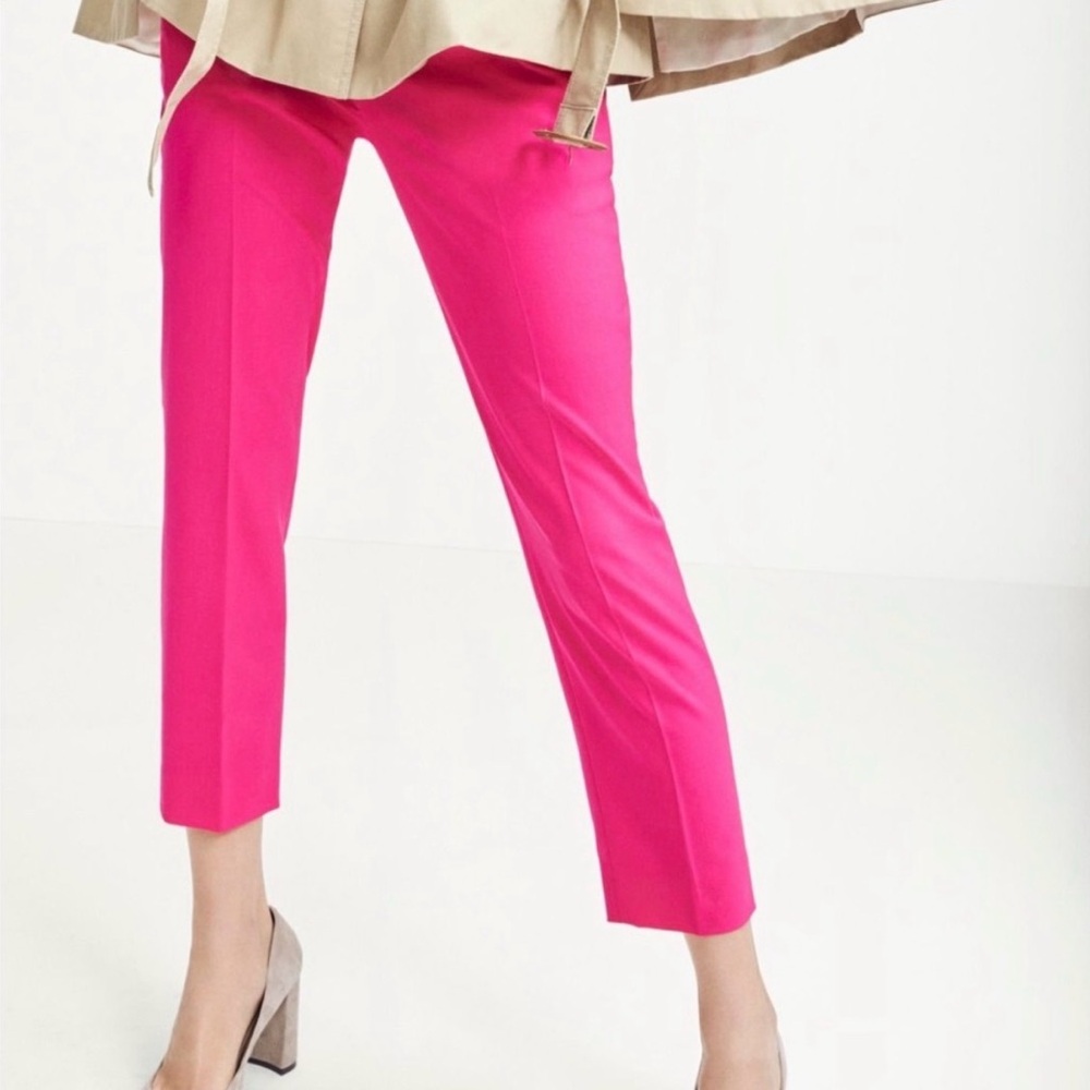 Banana Republic Hot Pink Avery Ankle Cropped Pants Size 10
